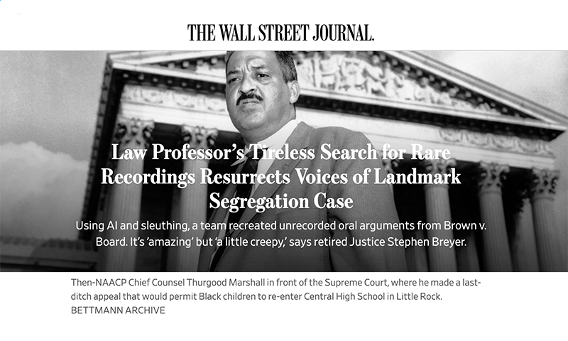 Article header for the Wall Street Journal